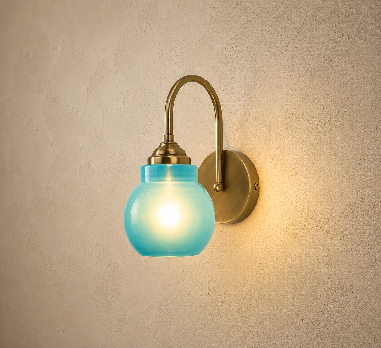  קיר וינטג' זרוע Arch זכוכית Pod Aqua