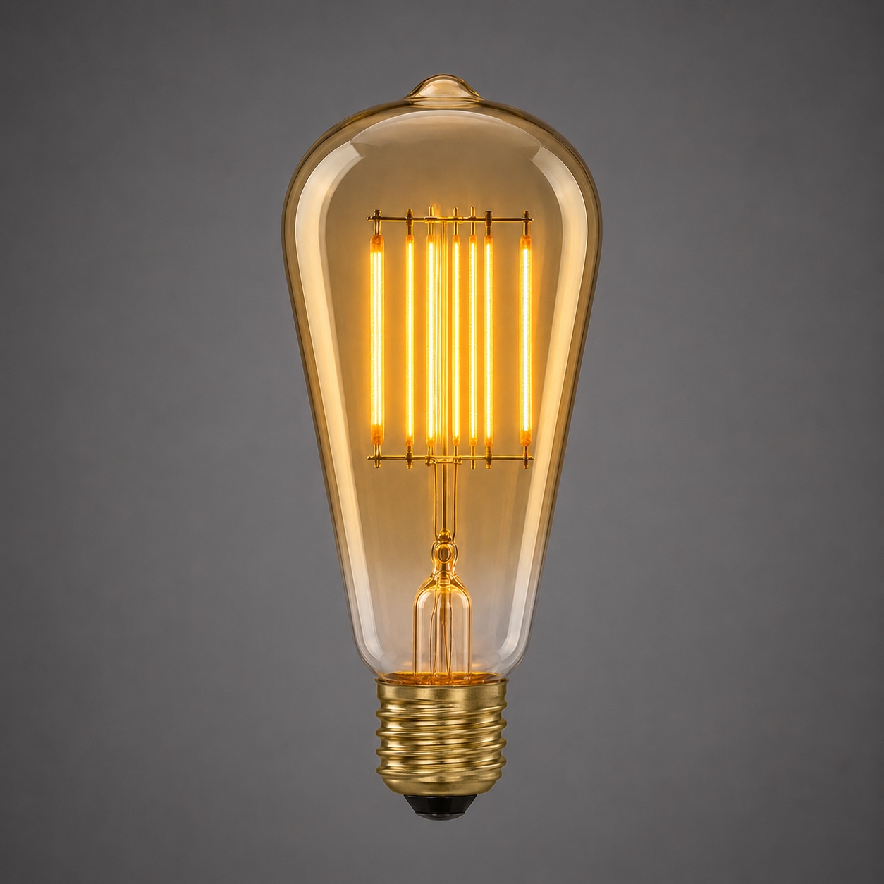 נורת LED 8W אגס זכוכית ענבר